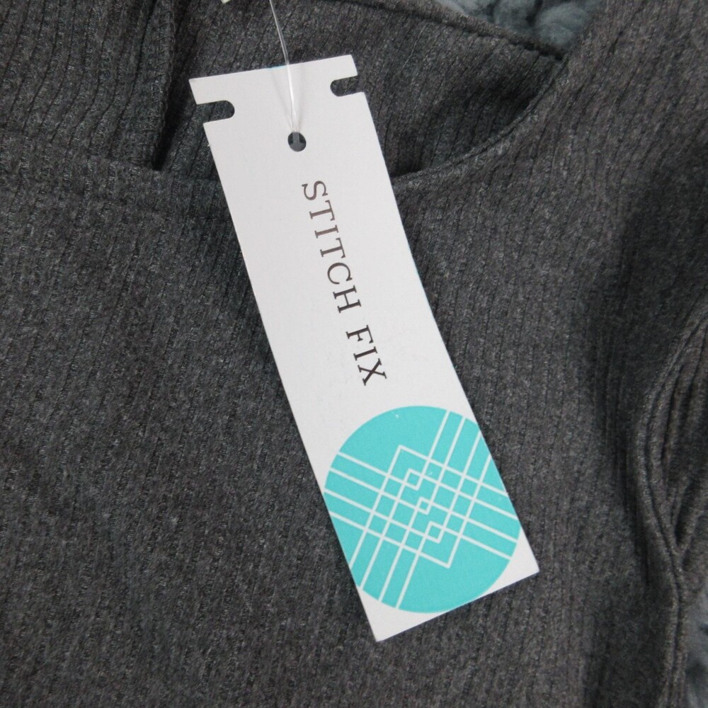 Heatherly Dress Womens Medium Gray Sonia Faux Wrap Asymmetrical Knit NWT - Picture 4 of 16